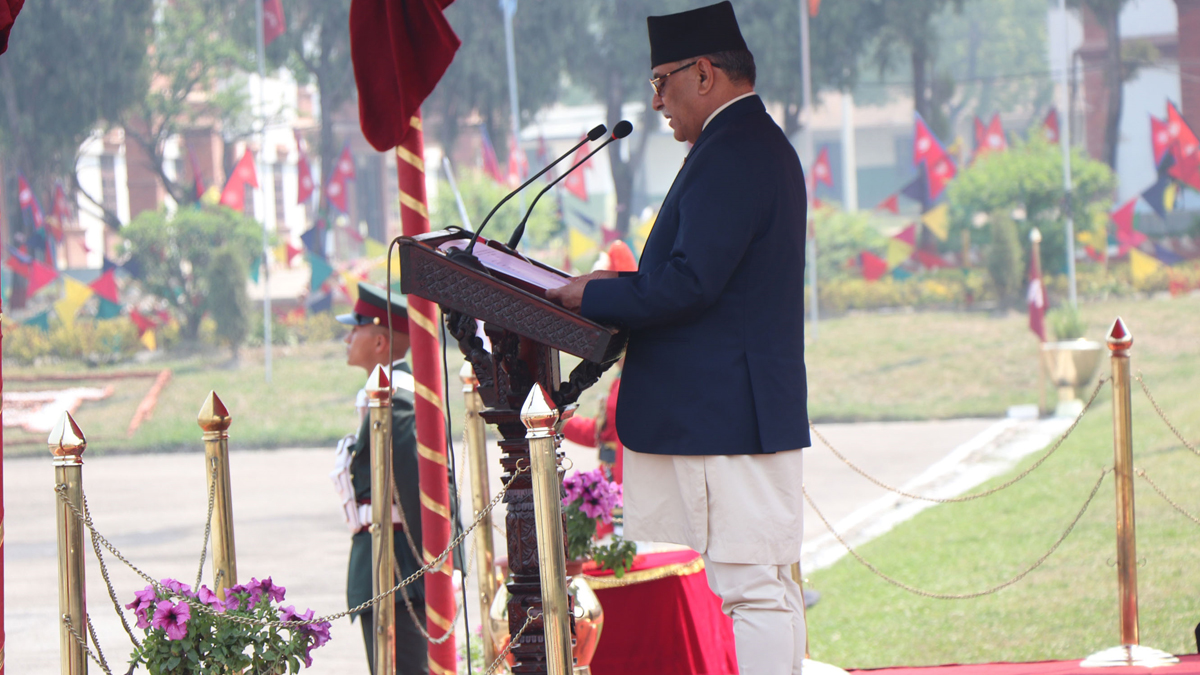 नेपाललाई सुरक्षित राख्नु आजको आवश्यकता : प्रधानमन्त्री दाहाल