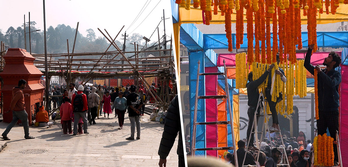 पशुपतिमा महाशिवरात्रिको अन्तिम तयारी [तस्बिरहरू]