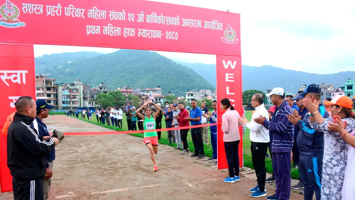 प्रथम महिला हाफ म्याराथनको उपाधि पुलिस क्लबकी राममायालाई