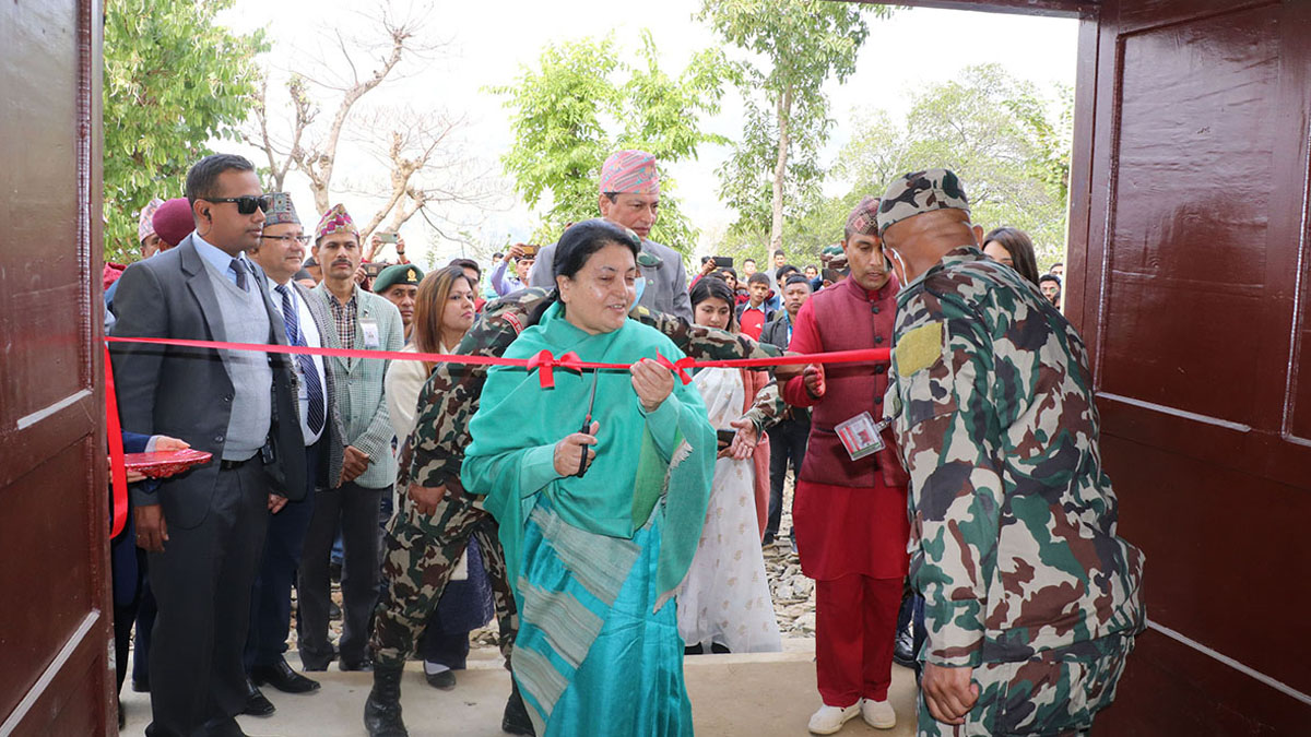 राष्ट्रपति भण्डारीद्वारा श्रीराम मिथिला शिक्षालयको उद्घाटन