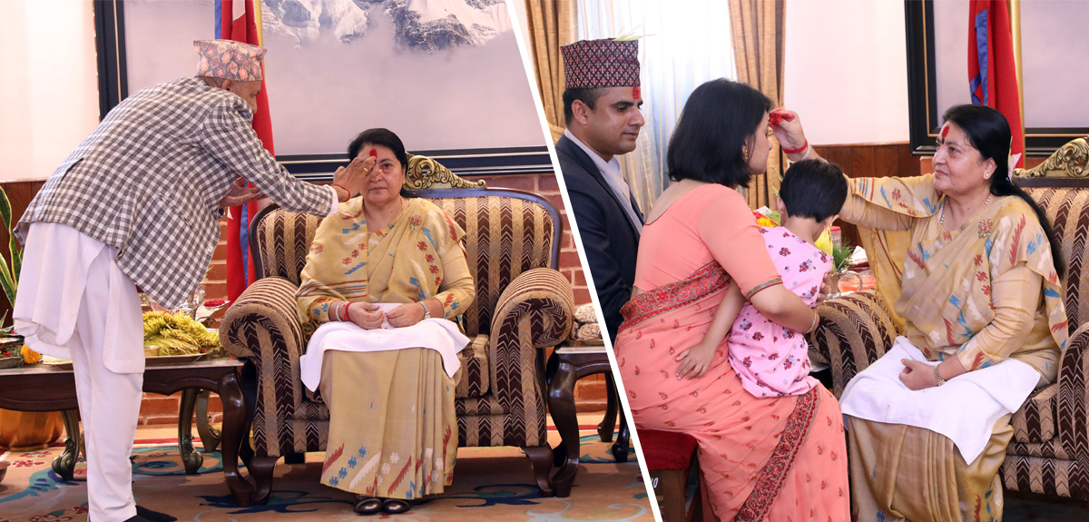 तस्बिरमा राष्ट्रपतिको दसैं