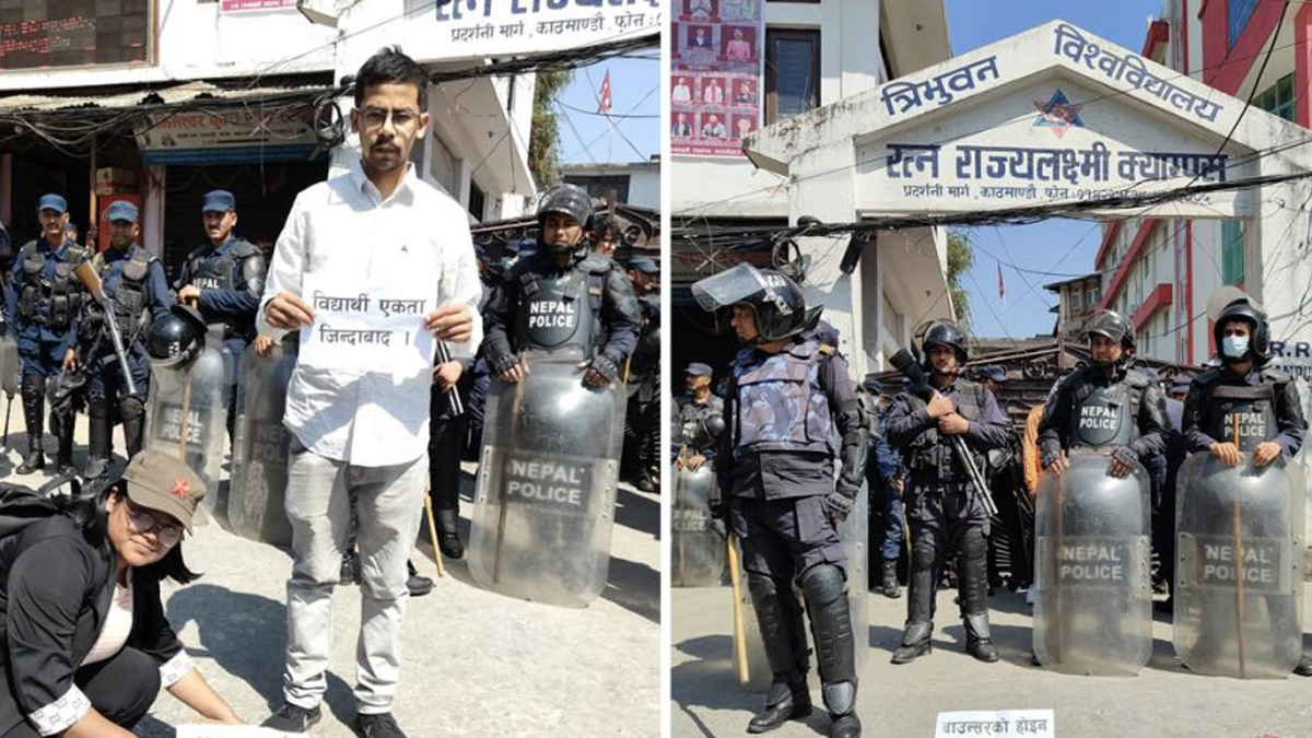 स्ववियू निर्वाचन : आरआर कलेजमा मध्यराति तालावन्दीपछि विद्यार्थीले गरे आन्दोलन