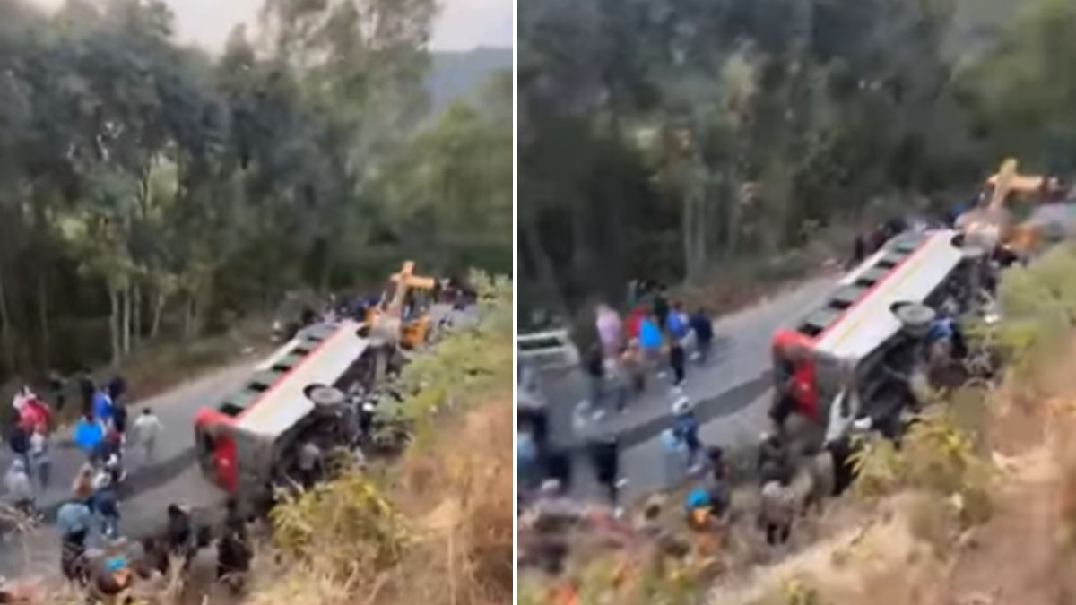 पिकनिक गएर फर्किएको स्कुल बस काठमाडौंको शंखरापुरमा दुर्घटना