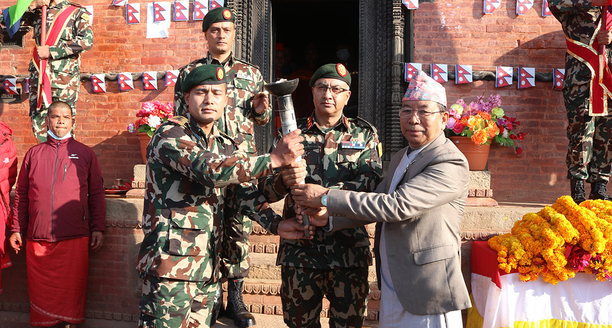 गोरखा दरबार–काठमाडौं पदयात्रामा निस्कियो नेपाली सेना