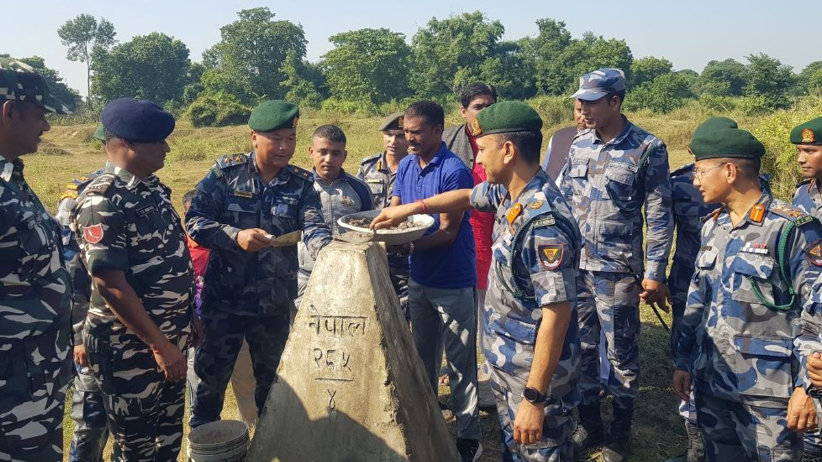 मधेसका सीमा स्तम्भको पुनर्निर्माण, मर्मत र पुनः स्थापना गर्न सुरु