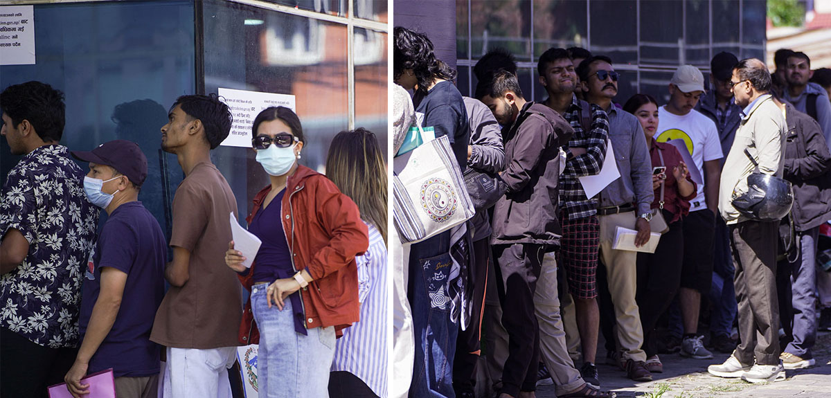 मतदाता नामावलीमा नाम दर्ता गराउन युवाको भीड [तस्बिरहरु]